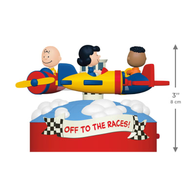 The Peanuts® Gang Off to the Races! Musical Ornament With Motion