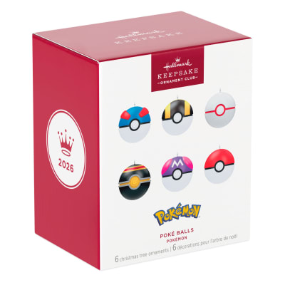 Pokémon Poké Ball Ornaments, Set of 6
