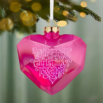 Our First Christmas Together 2026 Glass Ornament