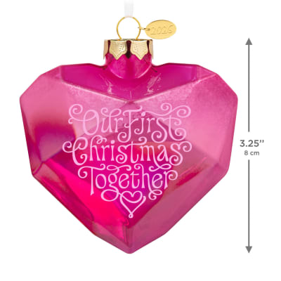 Our First Christmas Together 2026 Glass Ornament