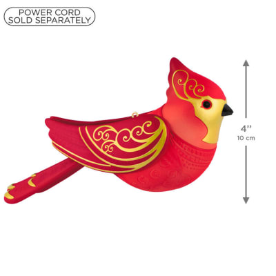 Christmas Cardinal Ornament With Light