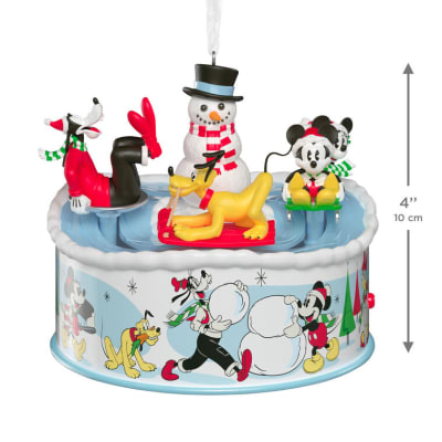 Disney Mickey and Friends Sledding Season Musical Ornament With Light and Motion