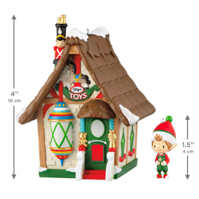 Welcome to Elfville Tony's Toys Ornaments, Set of 2
