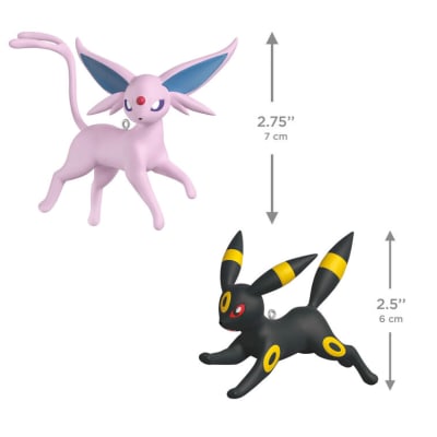 Pokémon Espeon and Umbreon Ornaments, Set of 2