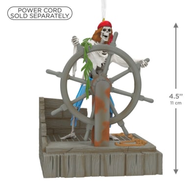 Disney Pirates of the Caribbean Collection Helmsman Skeleton Ornament With Light and Sound