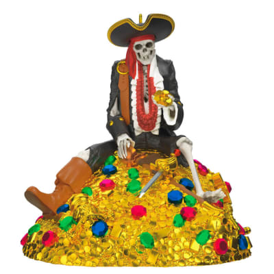 Disney Pirates of the Caribbean Collection Treasure Skeleton Ornament With Light and Sound