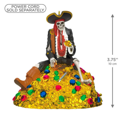 Disney Pirates of the Caribbean Collection Treasure Skeleton Ornament With Light and Sound