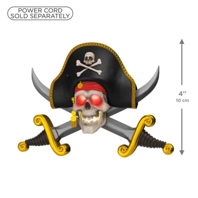 Disney Pirates of the Caribbean Collection The Talking Skull Ornament With Light and Sound