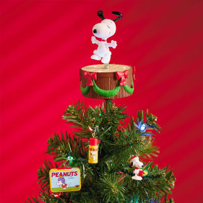 Mini The Peanuts® Gang Dancing Snoopy ShowToppers Musical Tree Topper With Light, 4