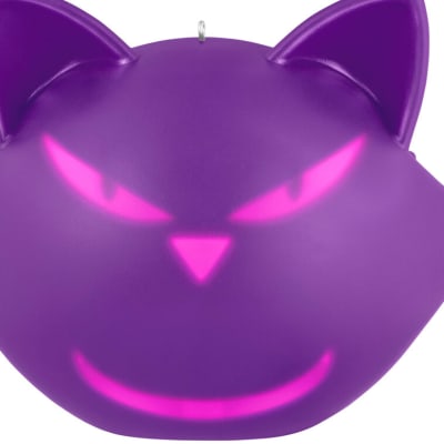 Halloween Cat-itude Ornament With Light and Sound