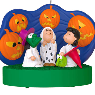 The Peanuts® Gang 60th Anniversary Spooked Trick-or-Treaters Ornament With Light and Sound