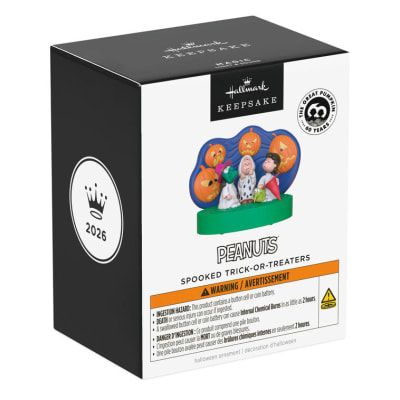 The Peanuts® Gang 60th Anniversary Spooked Trick-or-Treaters Ornament With Light and Sound