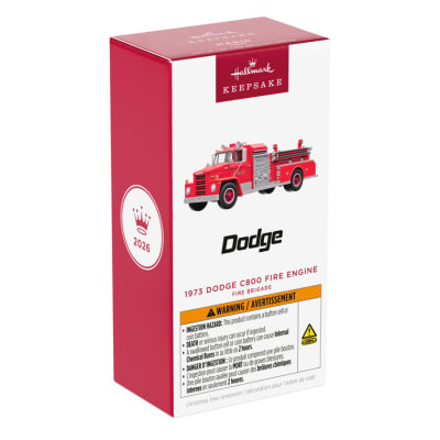 Fire Brigade 1973 Dodge C800 Fire Engine 2026 Ornament With Light