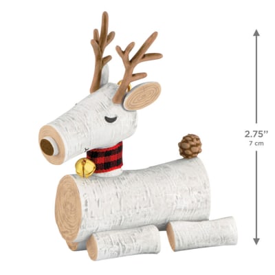 Birch Reindeer Ornament