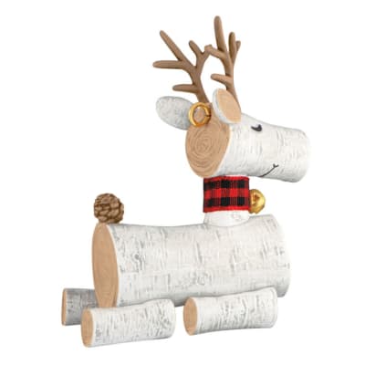 Birch Reindeer Ornament