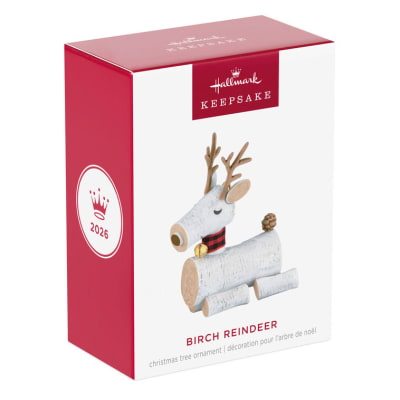 Birch Reindeer Ornament