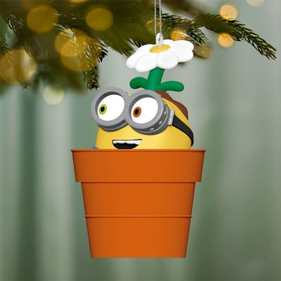 Mini Minions Bob's Flower Power Ornament, 1.25