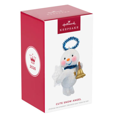 Cute Snow Angel With Bell Ornament