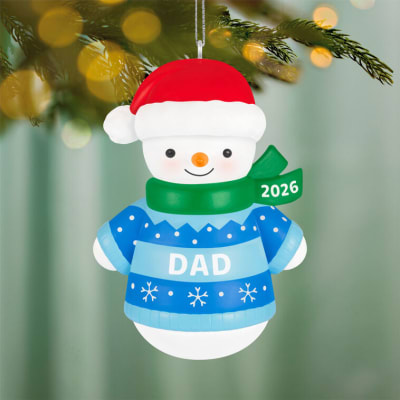 Dad Snowman 2026 Ornament