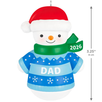 Dad Snowman 2026 Ornament
