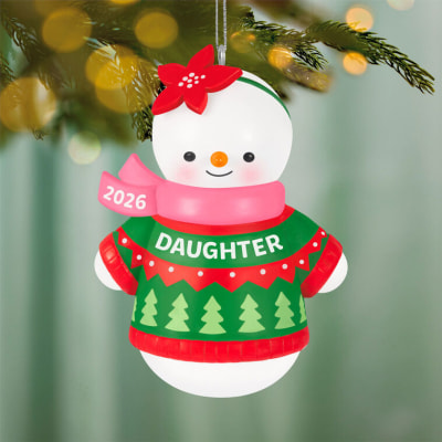 Daughter Snowman 2026 Ornament