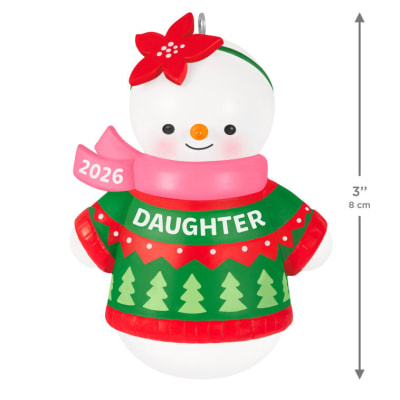 Daughter Snowman 2026 Ornament