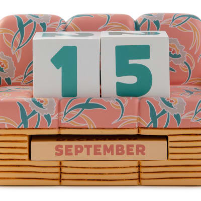 The Golden Girls Floral Rattan Couch Perpetual Calendar