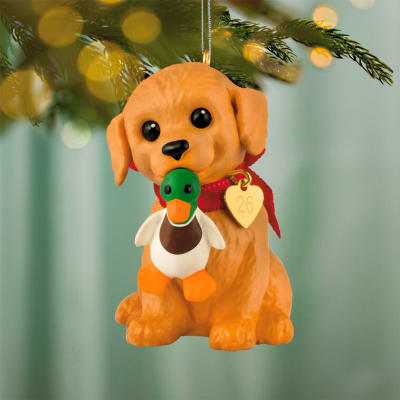 Puppy Love Golden Retriever 2026 Ornament