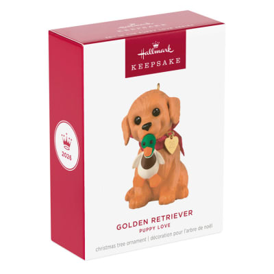 Puppy Love Golden Retriever 2026 Ornament