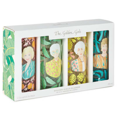The Golden Girls Cameos and Quotes Drinking Glasses, Set of 4