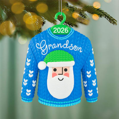 Grandson Santa Sweater 2026 Ornament