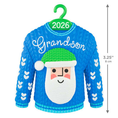 Grandson Santa Sweater 2026 Ornament