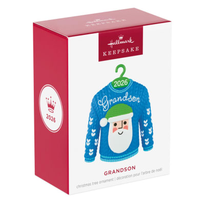 Grandson Santa Sweater 2026 Ornament