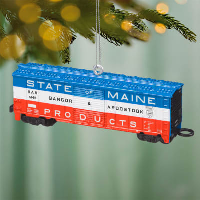 Lionel® Bangor & Aroostook State of Maine Boxcar Metal Ornament