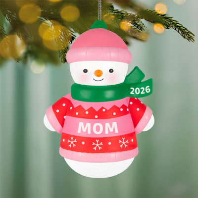 Mom Snowman 2026 Ornament