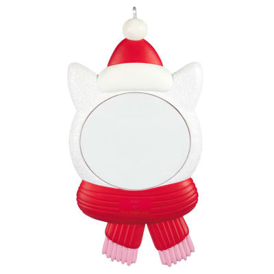 Snow Cat 2026 Photo Frame Ornament