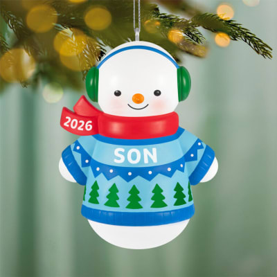 Son Snowman 2026 Ornament