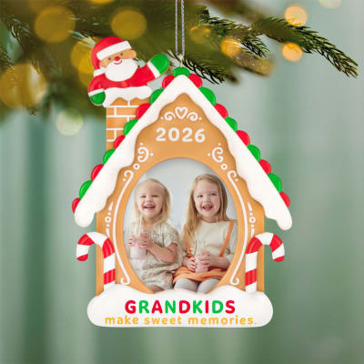 Sweet Grandkids 2026 Photo Frame Ornament