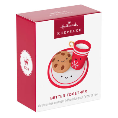 Mini Milk and Cookies Better Together Ornament, 0.75