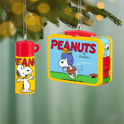 Mini The Peanuts® Gang Lunchbox Set Ornaments, Set of 2