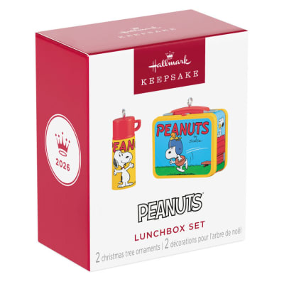 Mini The Peanuts® Gang Lunchbox Set Ornaments, Set of 2