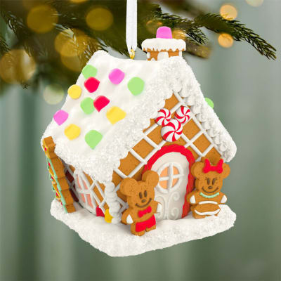 Disney Mickey and Friends Jolly Gingerbread House Musical Ornament With Light