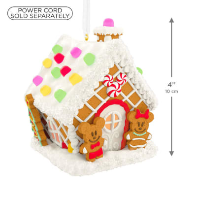 Disney Mickey and Friends Jolly Gingerbread House Musical Ornament With Light