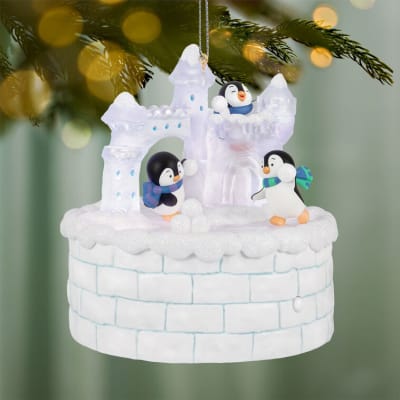 Snowball Fun Musical Ornament With Light and Motion