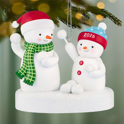 Snowball Fight 2026 Musical Ornament