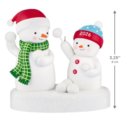 Snowball Fight 2026 Musical Ornament