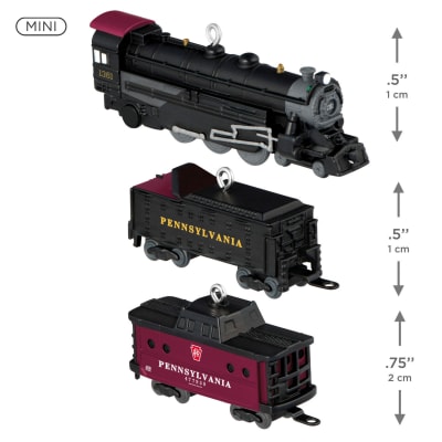 Mini Lionel® Pennsylvania Steam Locomotive Set Ornaments, Set of 3