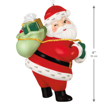 Vintage Santa Porcelain Ornament