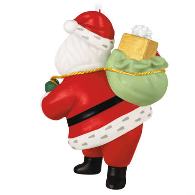 Vintage Santa Porcelain Ornament