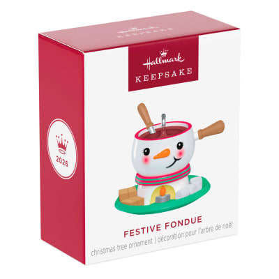 Mini Festive Fondue Ornament, 1